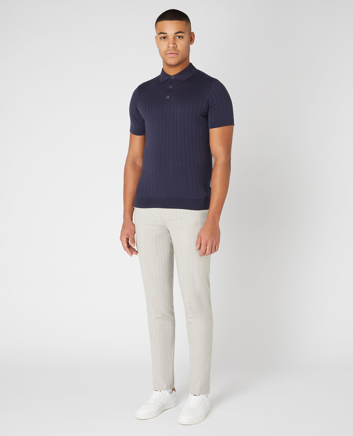REMUS UOMO 58633 SS KNIT POLO - 78 NAVY