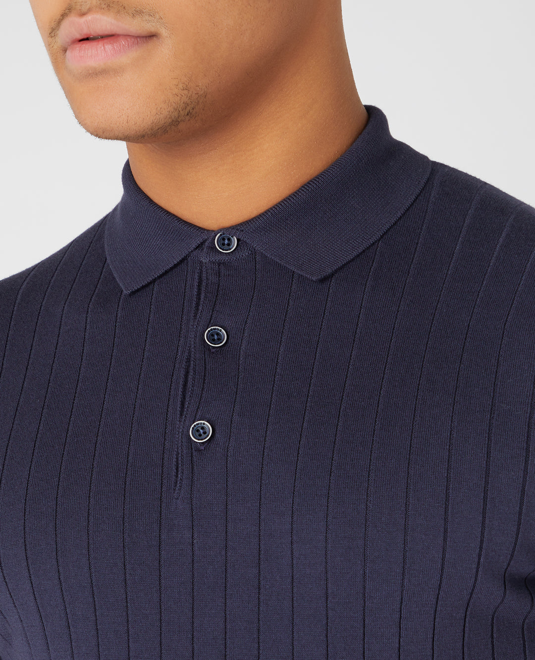 REMUS UOMO 58633 SS KNIT POLO - 78 NAVY