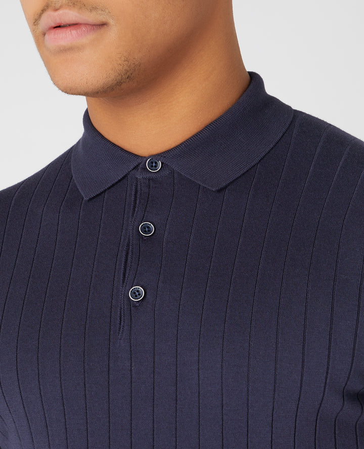 REMUS UOMO 58633 SS KNIT POLO - 78 NAVY