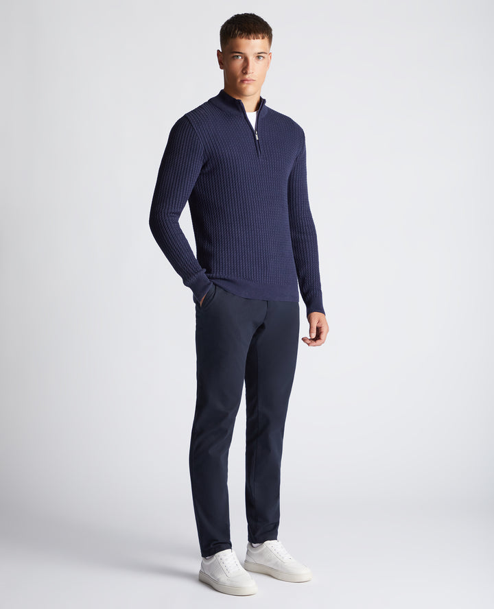 REMUS UOMO HALF ZIP - DARK BLUE