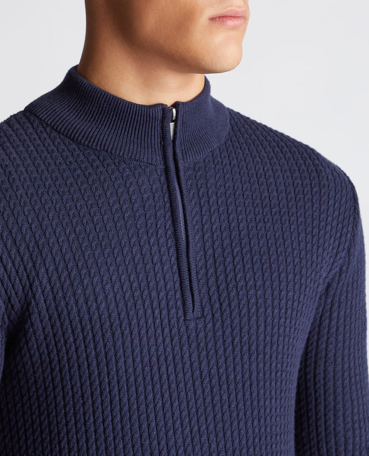 REMUS UOMO HALF ZIP - DARK BLUE