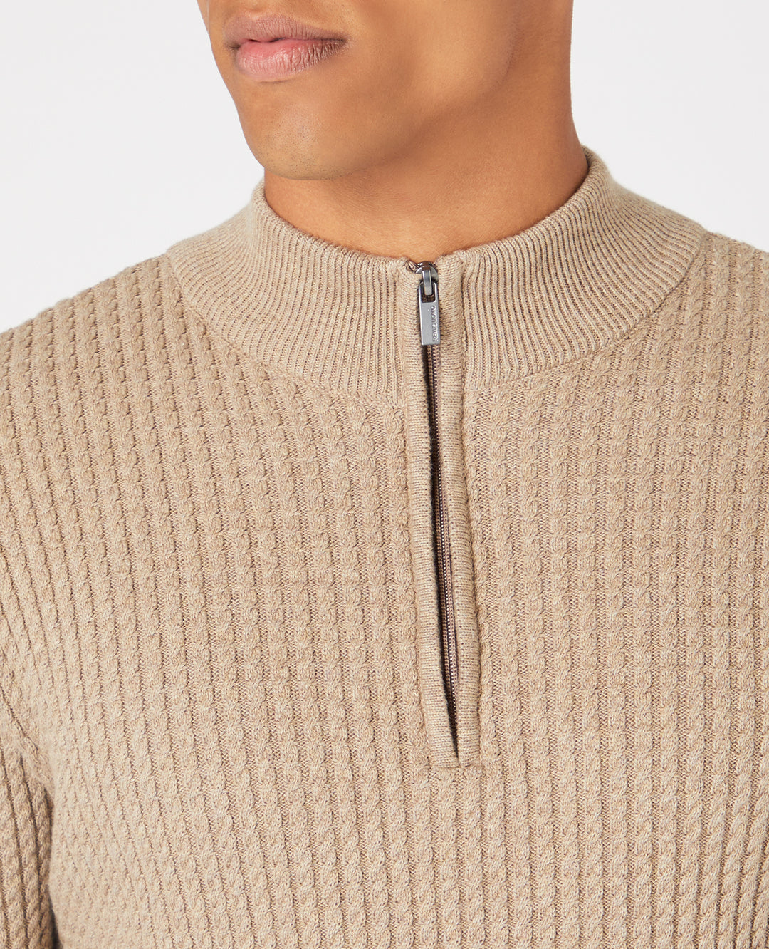 REMUS UOMO HALF ZIP - SAND