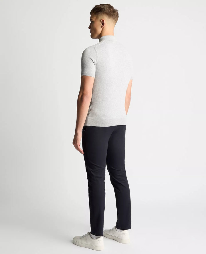 REMUS UOMO 58679 SS KNIT POLO - 02 SILVE