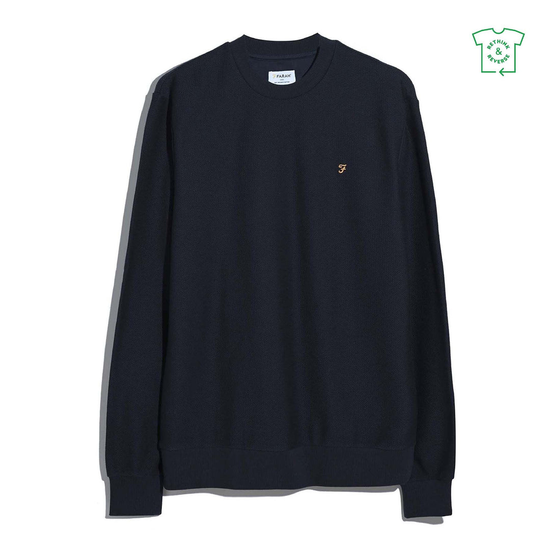 FARAH GRENVILLE SWEAT-GO - TRUE NAVY
