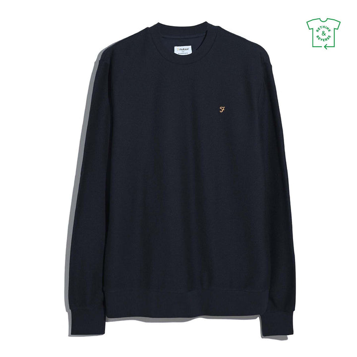 FARAH GRENVILLE SWEAT-GO - TRUE NAVY