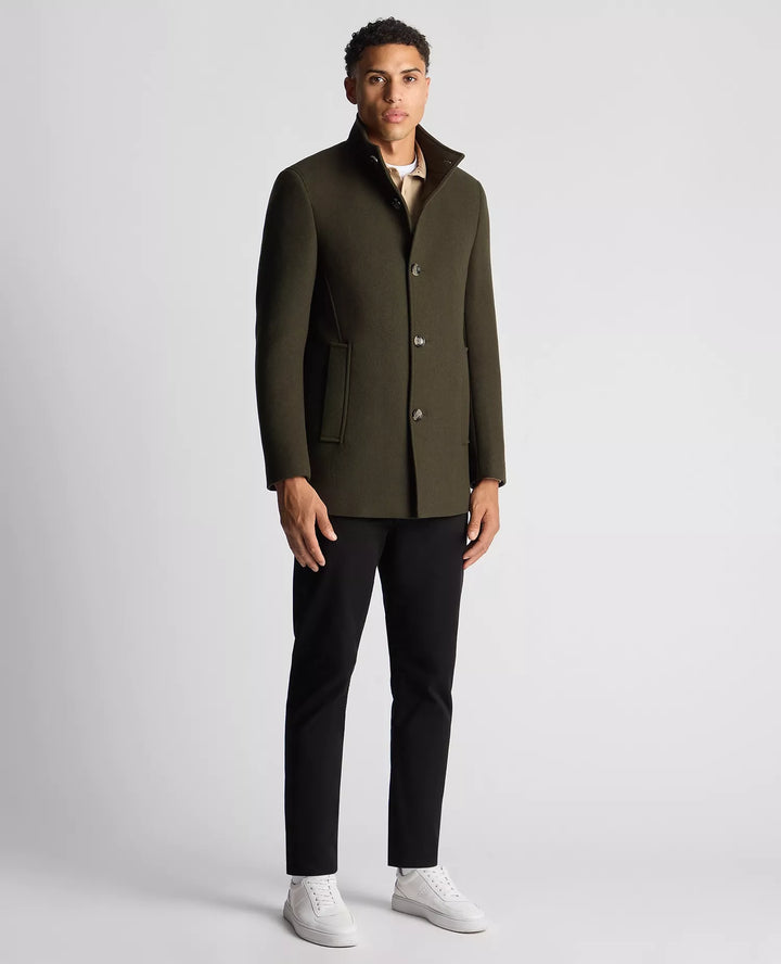 REMUS UOMO 90374 JONAH OVERCOAT - 37 GREEN