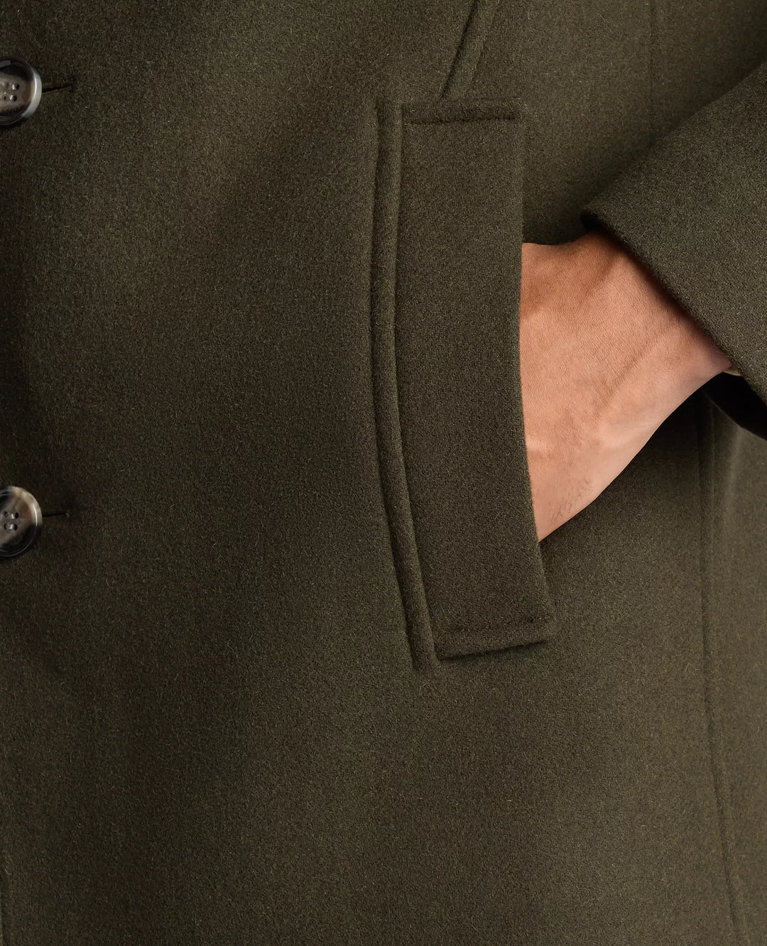 REMUS UOMO 90374 JONAH OVERCOAT - 37 GREEN