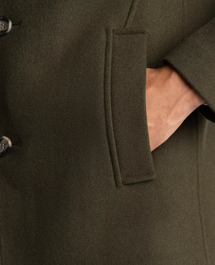 REMUS UOMO 90374 JONAH OVERCOAT - 37 GREEN