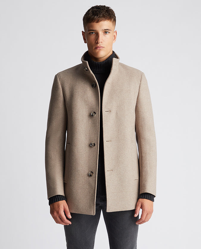 REMUS UOMO JONAH OVERCOAT - TAUPE