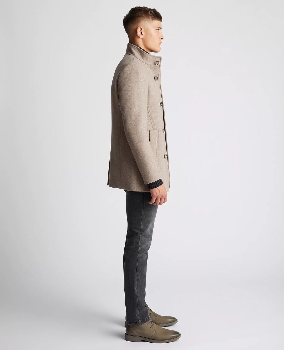 REMUS UOMO 90374 JONAH OVERCOAT - 96 TAUPE