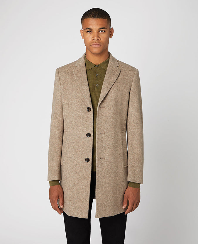 REMUS UOMO QUINN OVERCOAT - TAUPE