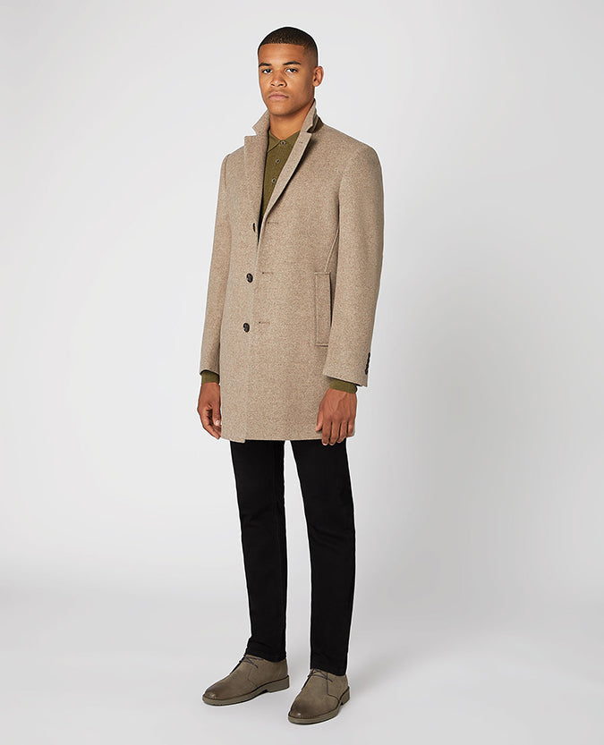 REMUS UOMO QUINN OVERCOAT - TAUPE