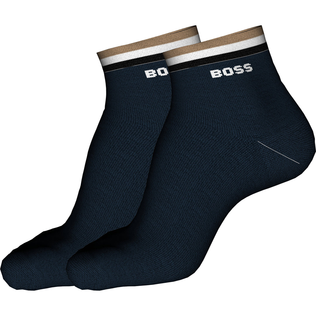 BOSS 2 PACK SH STRIPE CC - DARK BLUE