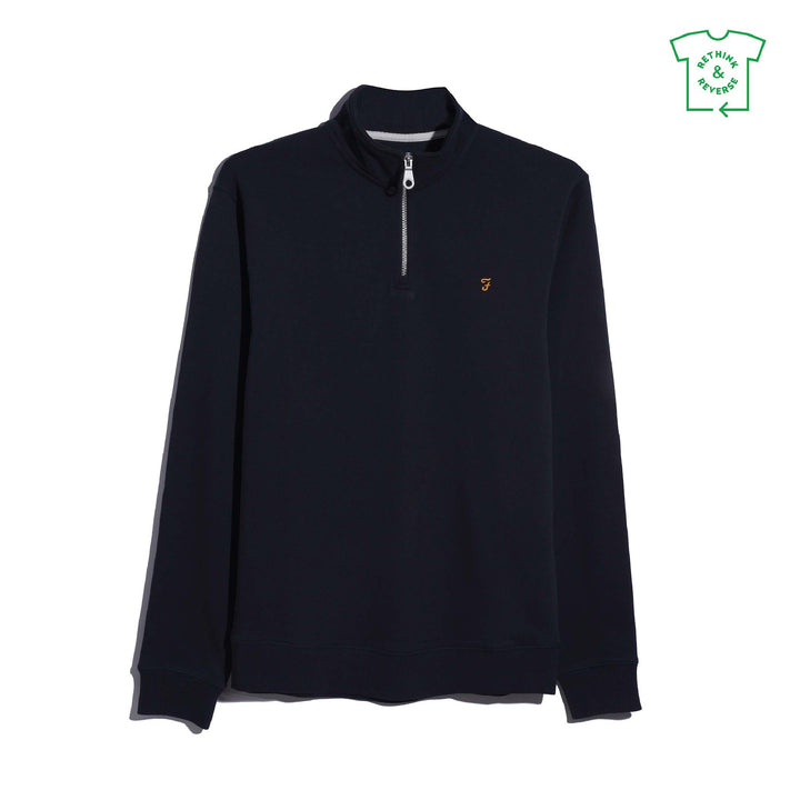 FARAH ARNOLD 1/4 ZIP - TRUE NAVY