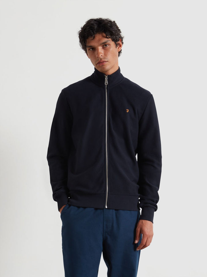 FARAH SEATON ZIP THRU - NAVY