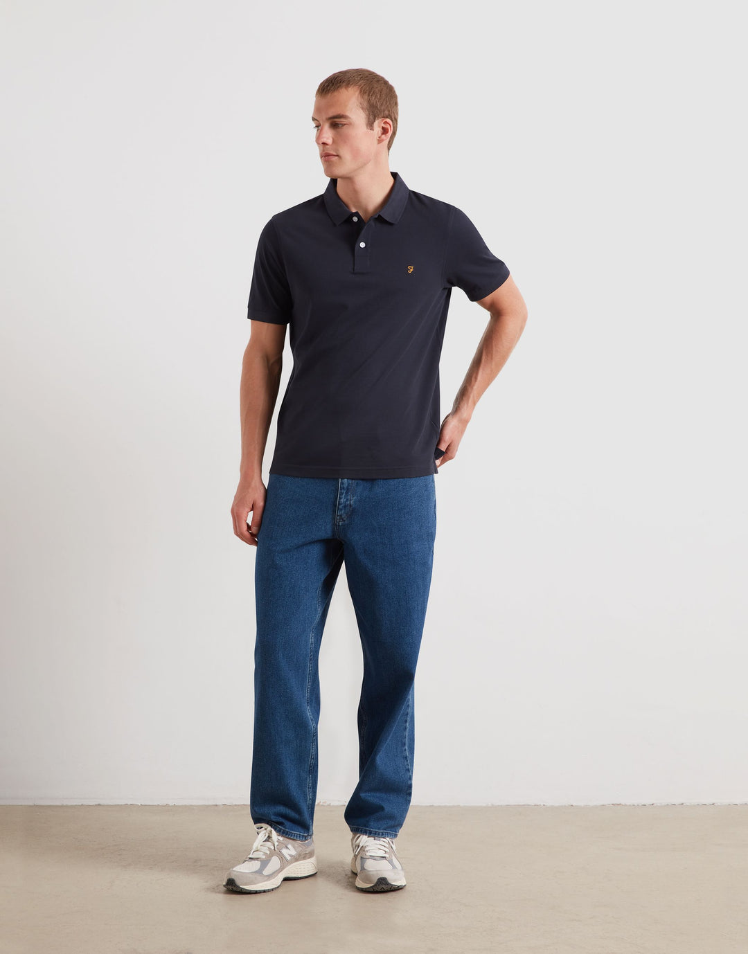 FARAH CUNNINGHAM SS POLO - TRUE NAVY