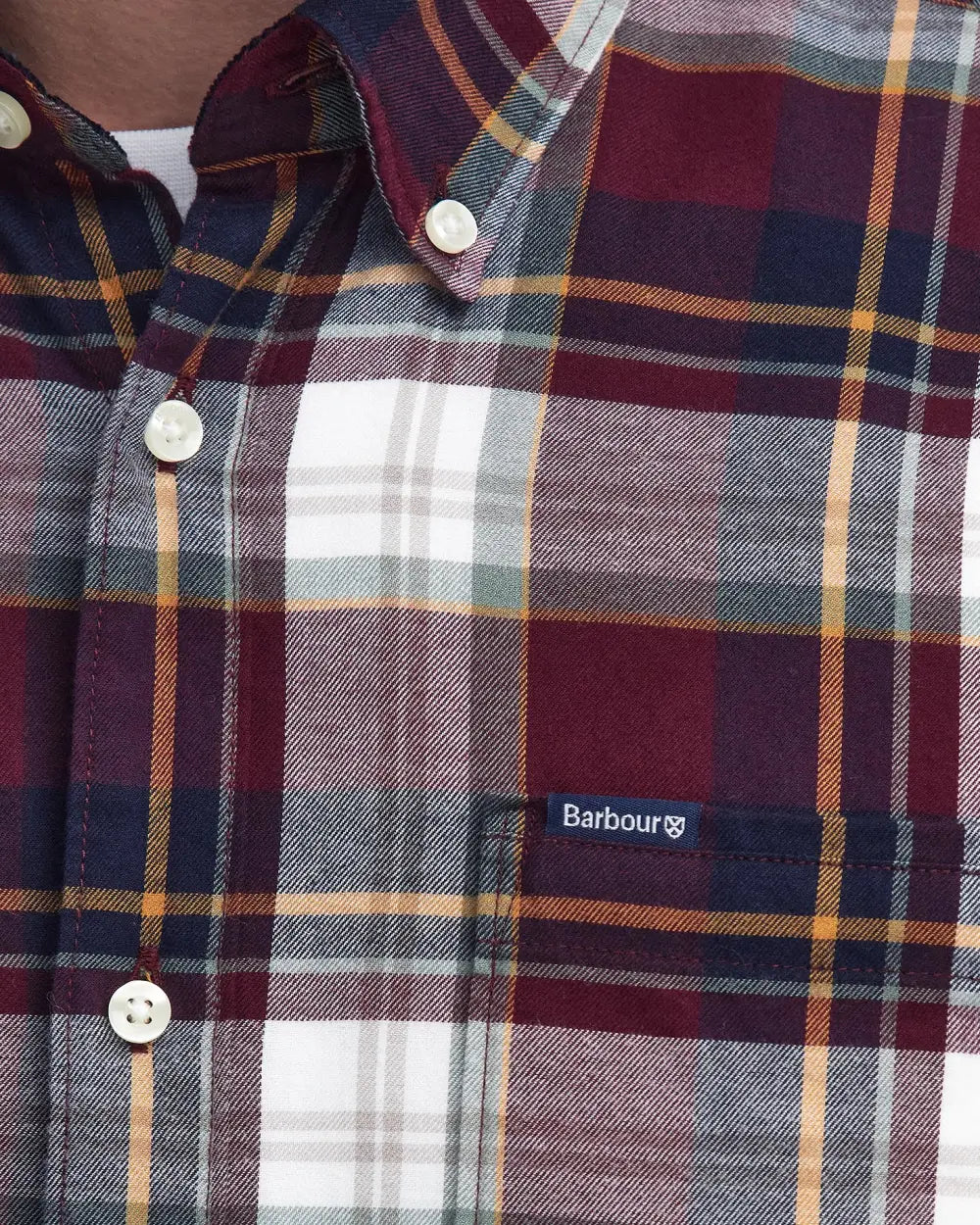 BARBOUR CROSSFELL CHECKED SHIRT - MERLOT