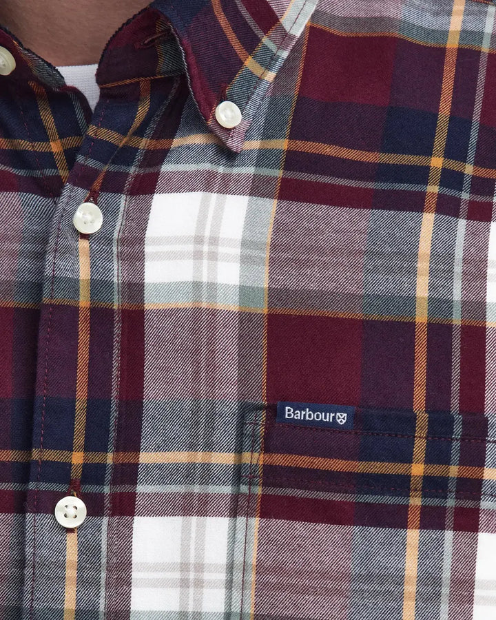 BARBOUR CROSSFELL CHECKED SHIRT - MERLOT