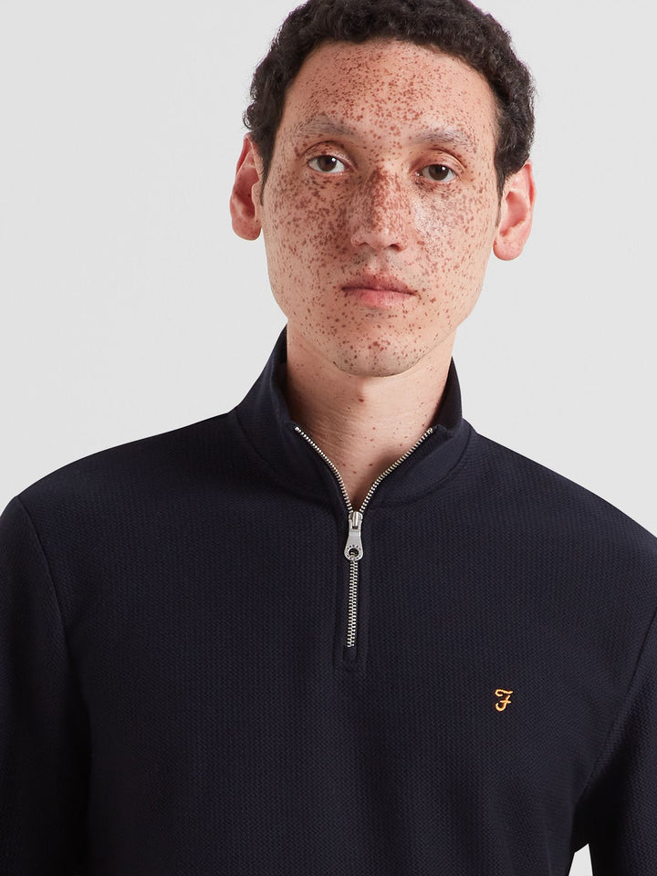 FARAH CONRAD 1/4 ZIP-GO - TRUE NAVY