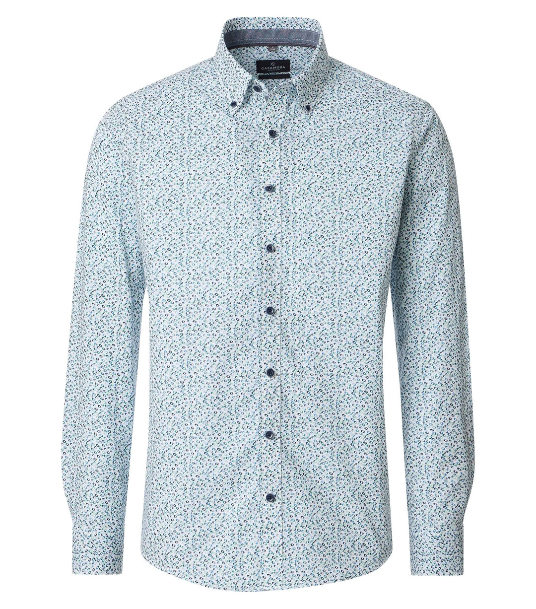 CASA MODA LS CF SHIRT - 150 PETROL