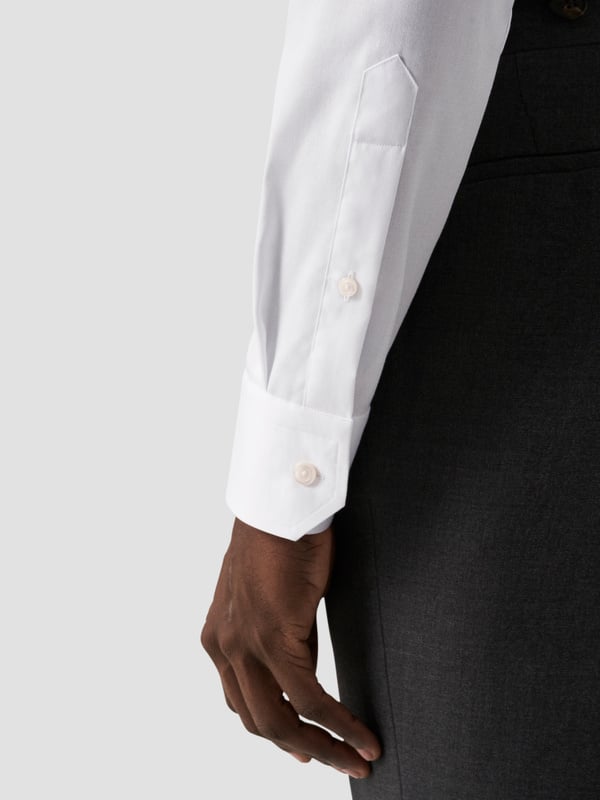 ETON SLIM FIT WHITE SIGNATURE TWILL CUT AWAY