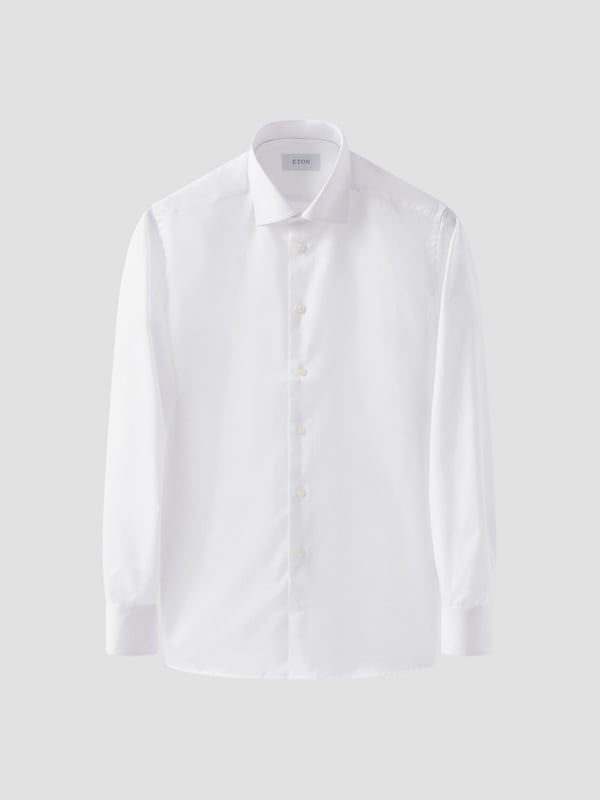 ETON SLIM FIT WHITE SIGNATURE TWILL CUT AWAY