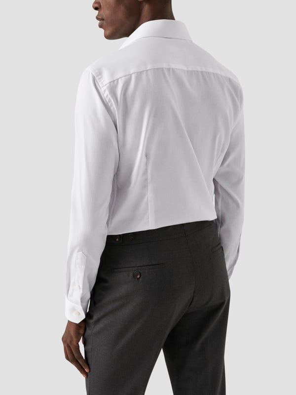ETON SLIM FIT WHITE SIGNATURE TWILL CUT AWAY