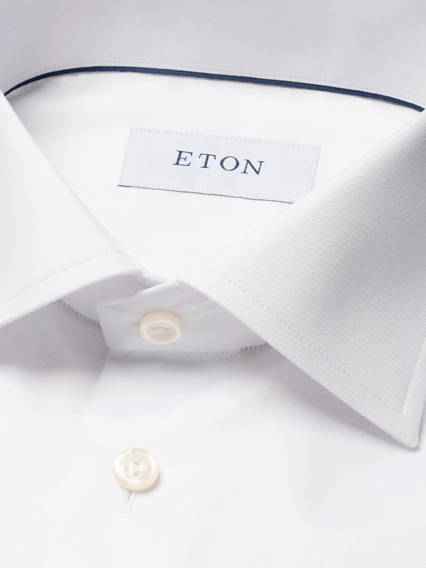 ETON SLIM FIT WHITE SIGNATURE TWILL CUT AWAY