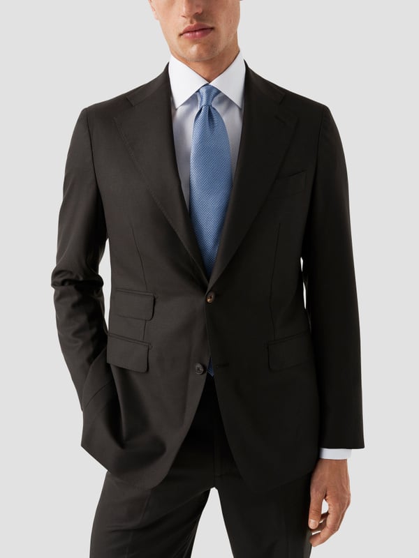 ETON SLIM LIGHT BLUE DETAILS TWILL SHIRT