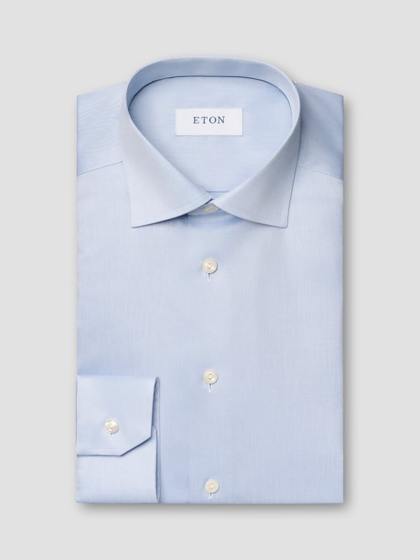 ETON SLIM FIT LIGHT BLUE SIGNATURE TWILL SHIRT