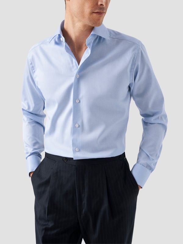 ETON SLIM FIT LIGHT BLUE SIGNATURE TWILL SHIRT