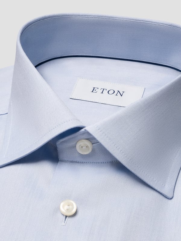 ETON SLIM FIT LIGHT BLUE SIGNATURE TWILL SHIRT