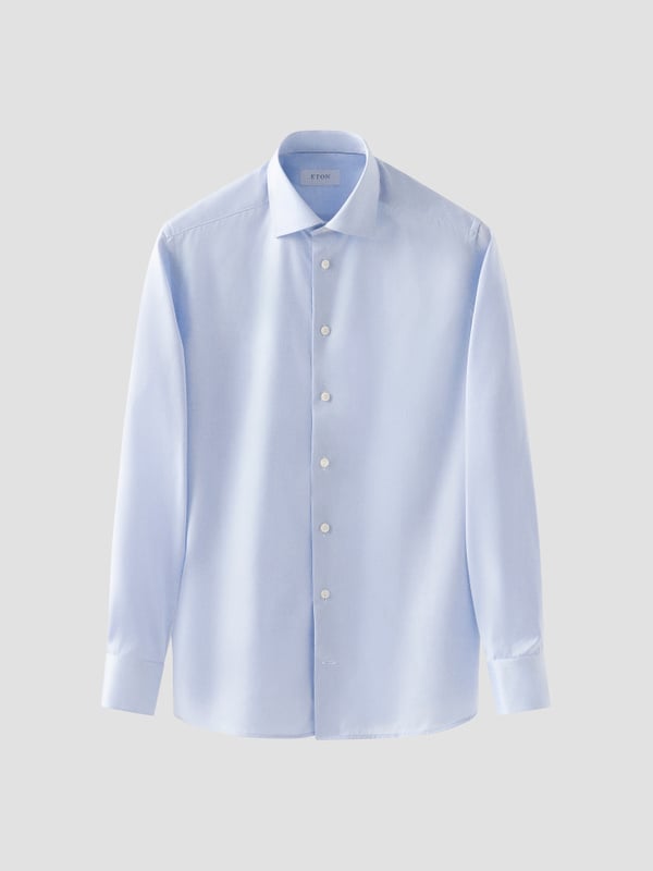 ETON SLIM FIT LIGHT BLUE SIGNATURE TWILL SHIRT