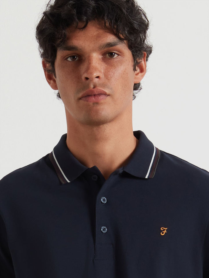 FARAH ELTON SS POLO - NAVY