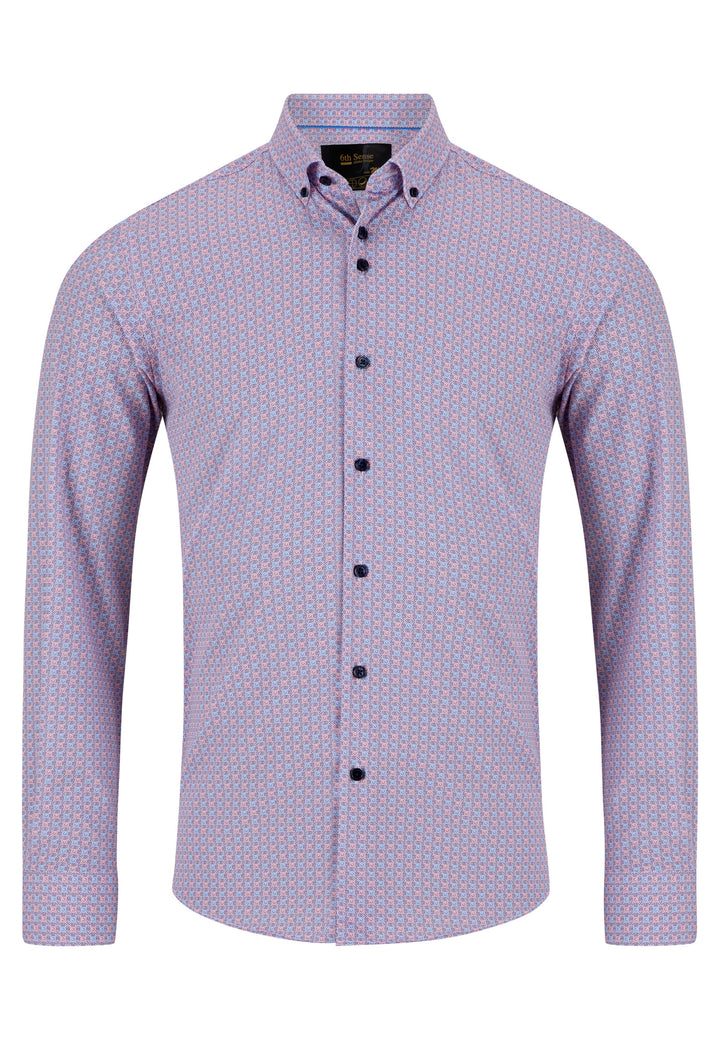 6TH SENSE LS PER SHIRT - 14 PINK/BLUE