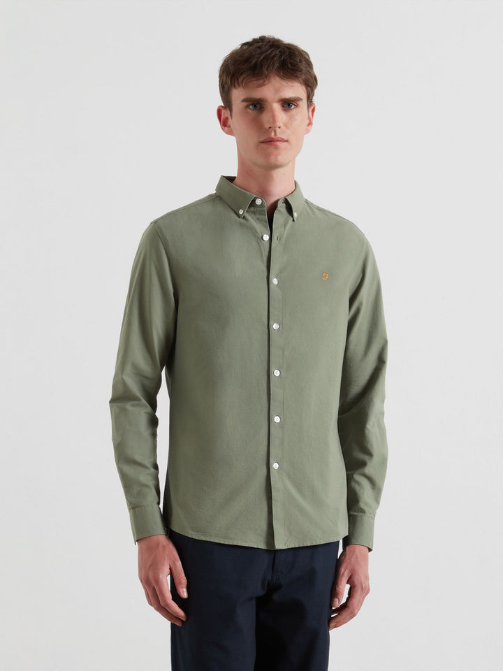 FARAH BREWER LS BD - TARRAGON GREEN