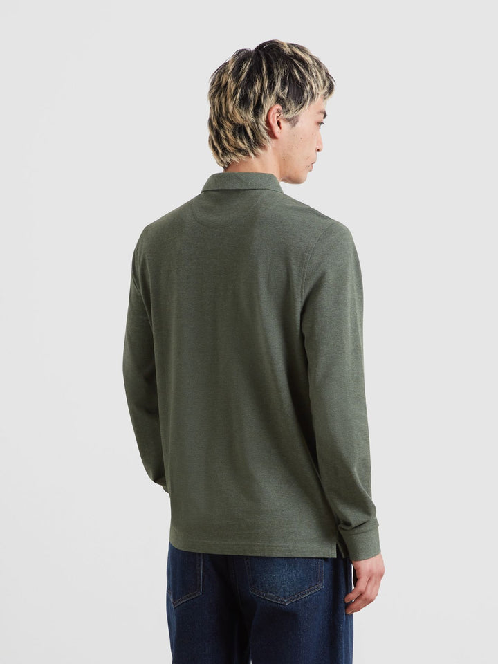 FARAH CUNNINGHAM LS POLO - ROSEMARY MARL