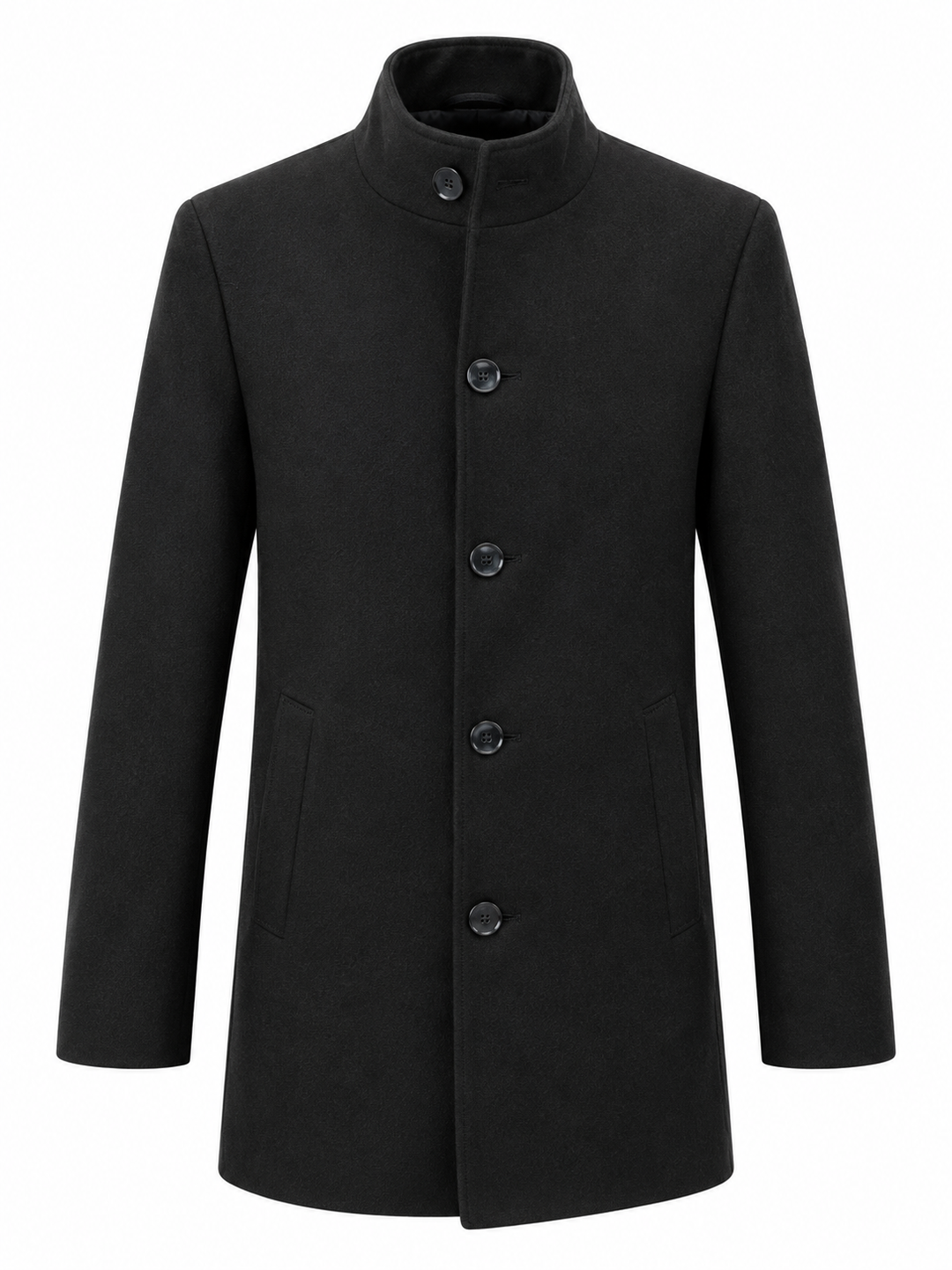 BOWE TAILORING SAMUELS WOOL COAT - BLACK