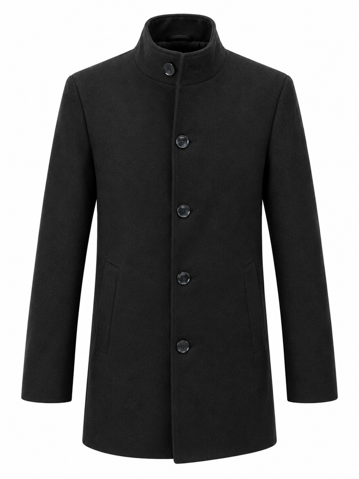 BOWE TAILORING SAMUELS WOOL COAT - BLACK