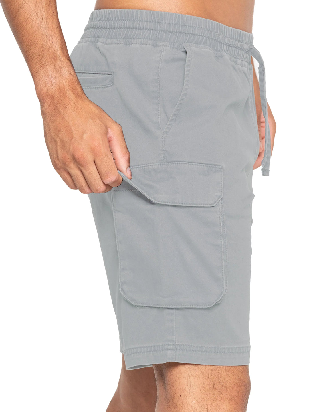 ENZO EZS613 CARGO SHORT - LIGHT GREY