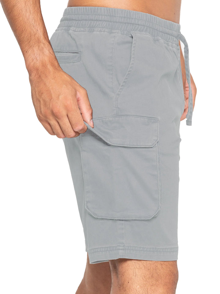 ENZO EZS613 CARGO SHORT - LIGHT GREY