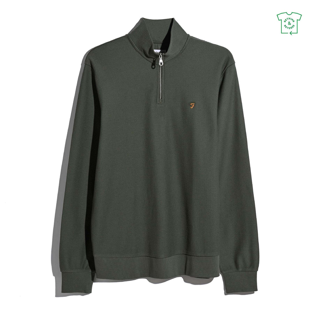 FARAH CONRAD 1/4 ZIP-GO - ROSEMARY