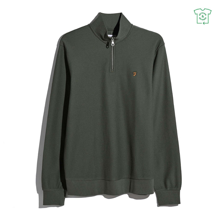 FARAH CONRAD 1/4 ZIP-GO - ROSEMARY