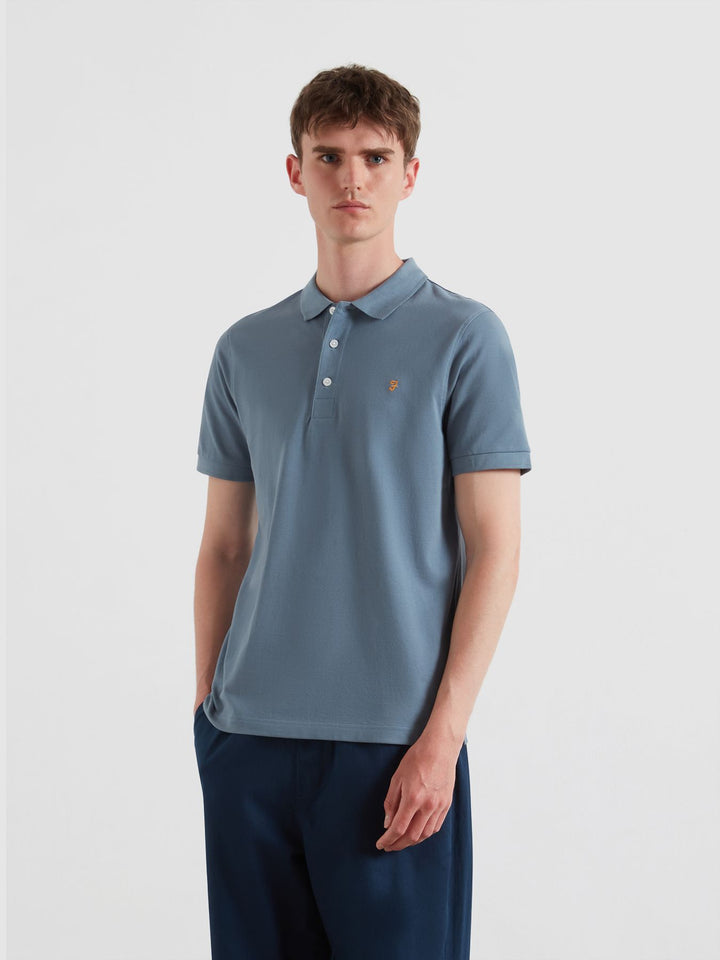 FARAH BLANES SS POLO - CHALK BLUE