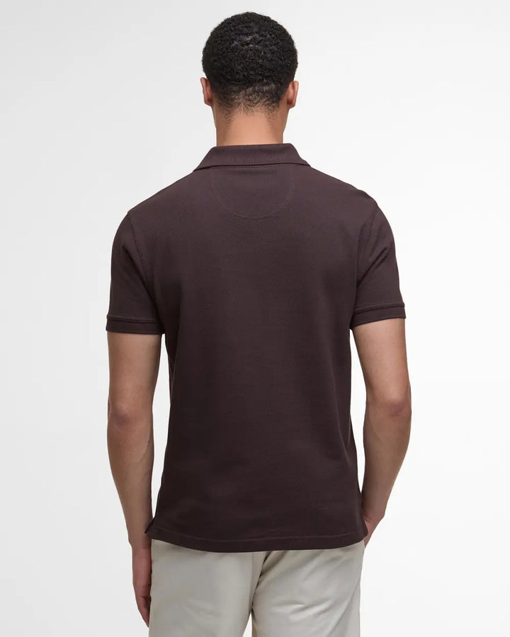 BARBOUR TARTAN PIQUE POLO - DARK OAK
