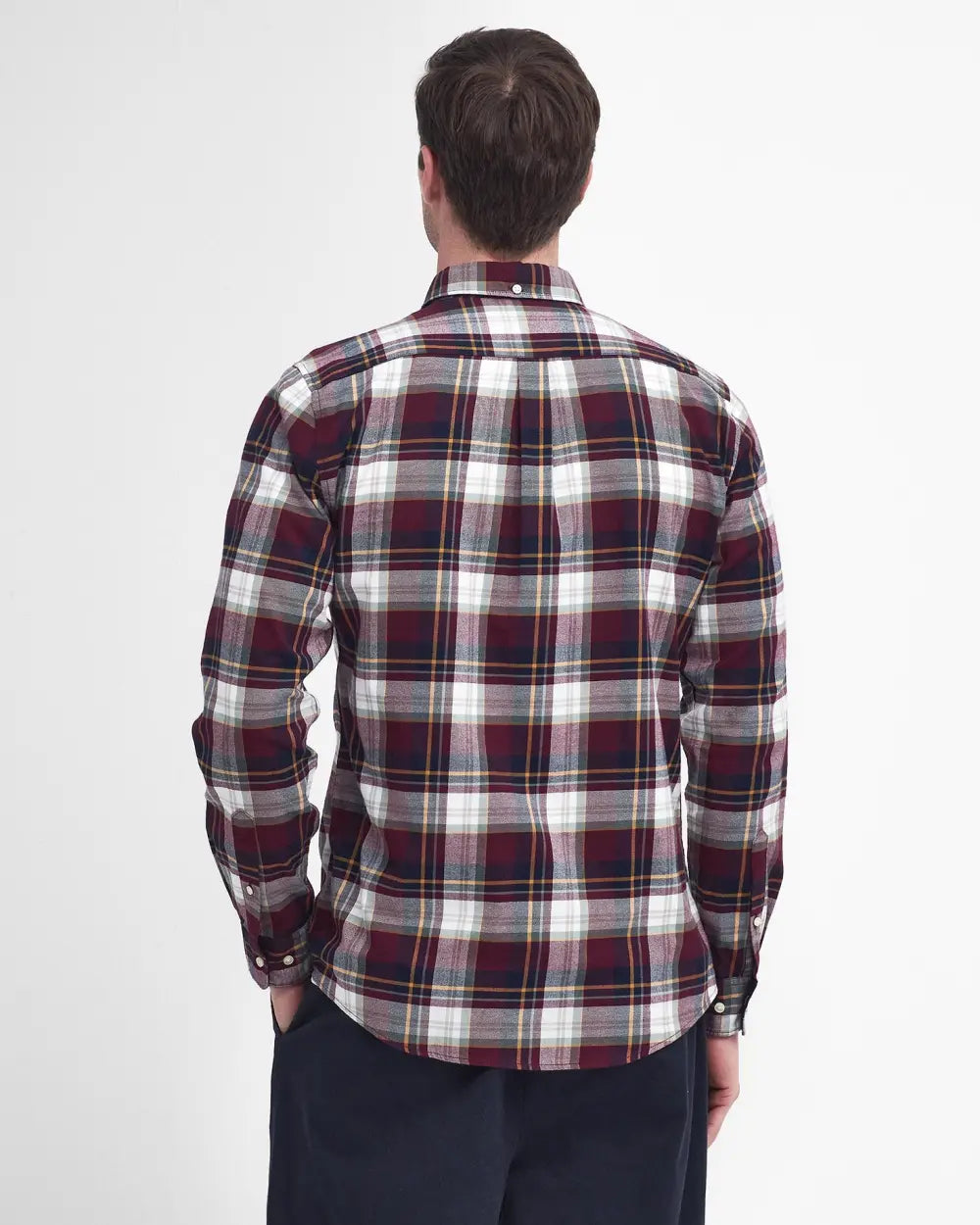 BARBOUR CROSSFELL CHECKED SHIRT - MERLOT