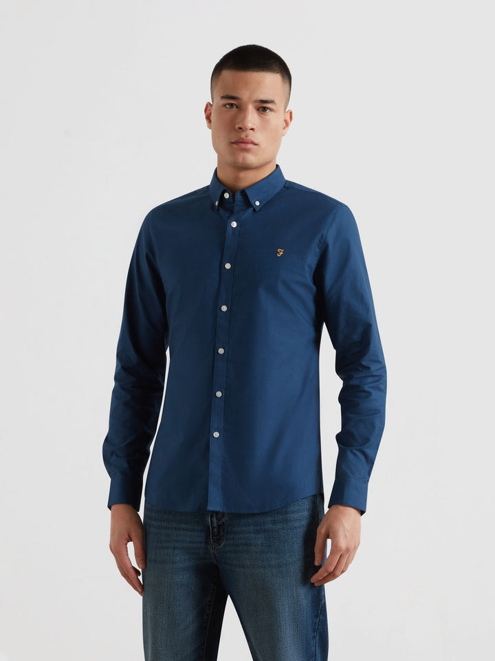 FARAH BREWER LS BD - AEGEAN BLUE