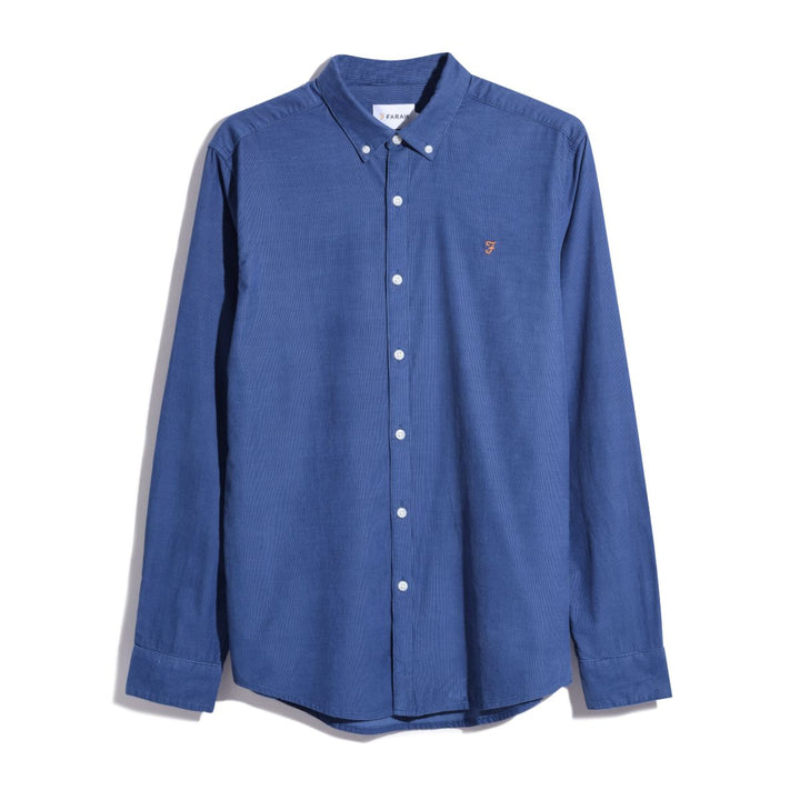 FARAH FONTELLA CORD LS SHIRT - STEEL BLU