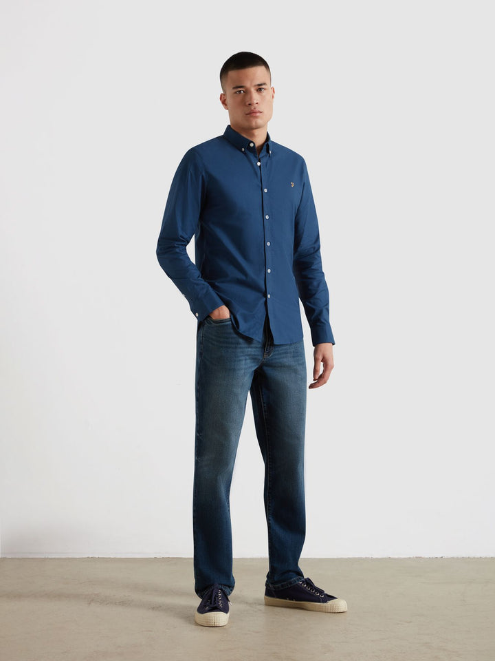 FARAH BREWER LS BD - AEGEAN BLUE
