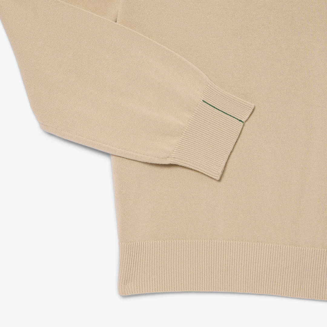 LACOSTE 1/2 ZIP KNIT - BEIGE